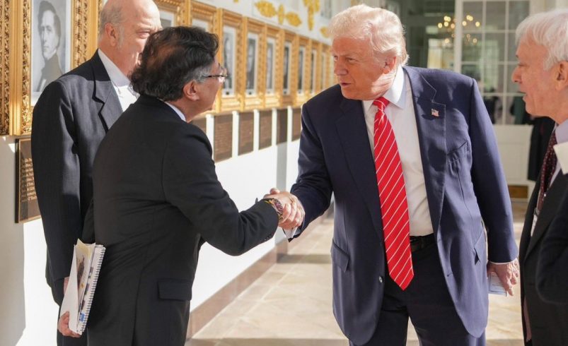 Petro y Trump retoman el diálogo bilateral en Washington en una visita que combinó agenda oficial y furor en redes